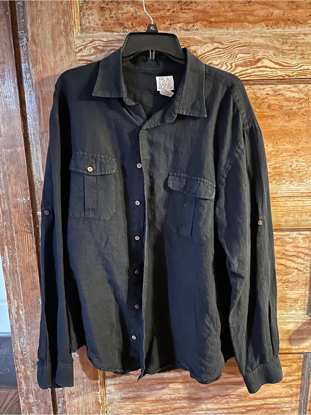 Jos. A. Bank Men's Black Casual Button-Down Shirt